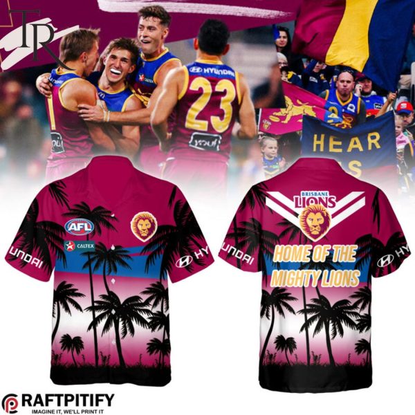 AFL Brisbane Lions Home Of The Mighty Lions Hawaiian Shirt