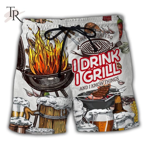 BBQ Grill And Drink Beer – Hawaiian Shirt