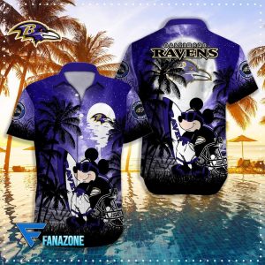 Baltimore Ravens NFL X Mickey Hawaiian Shirt