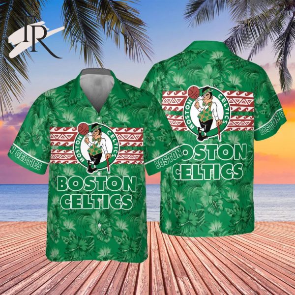 Boston Celtics National Basketball Association 2023 Hibiscus Pattern AOP Hawaiian Shirt