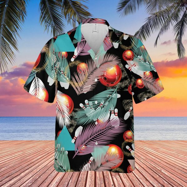 Bowling Leaf Colorful Unisex Hawaiian Shirt Hawaiian Shirt – Summer Collection