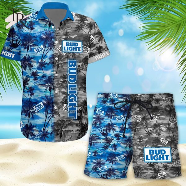 Bud Light Combo Aloha Hawaiian Shirt & Shorts Set