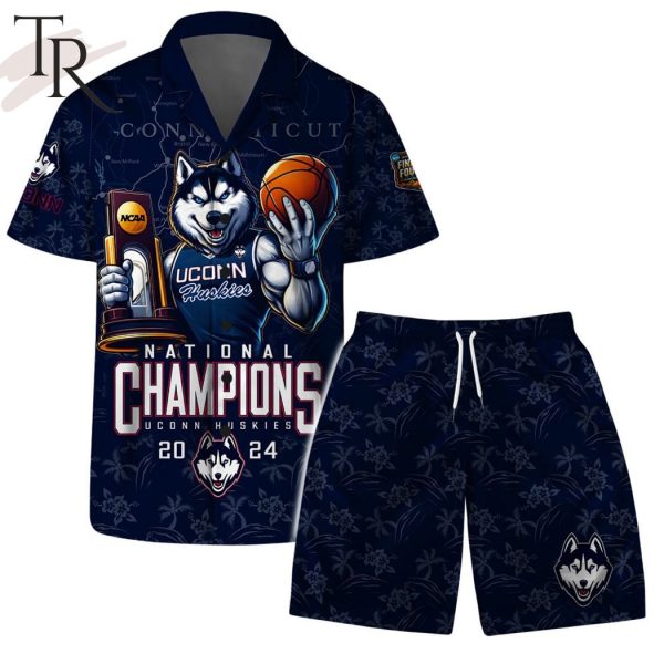 Connecticut National Champions Uconn Huskies 2024 Hawaiian Set