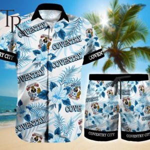 Coventry City  Floral Hawaiian Shirt And Beach Shorts