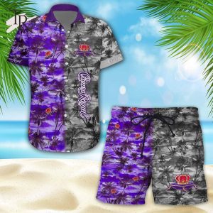 Crown Royal Combo Aloha Hawaiian Shirt & Shorts Set