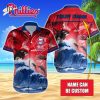 Custom Name MLB Philadelphia Phillies Special Hawaiian Design Button Shirt