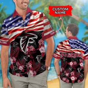 Custom Name NFL Atlanta Falcons Hawaiian Shirt And Short