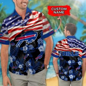 Custom Name NFL Buffalo Bills Hawaiian Shirt And Short