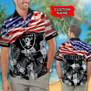 Custom Name NFL Las Vegas Raiders Hawaiian Shirt And Short