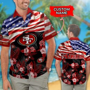 Custom Name NFL San Francisco 49ers Hawaiian Shirt And Short