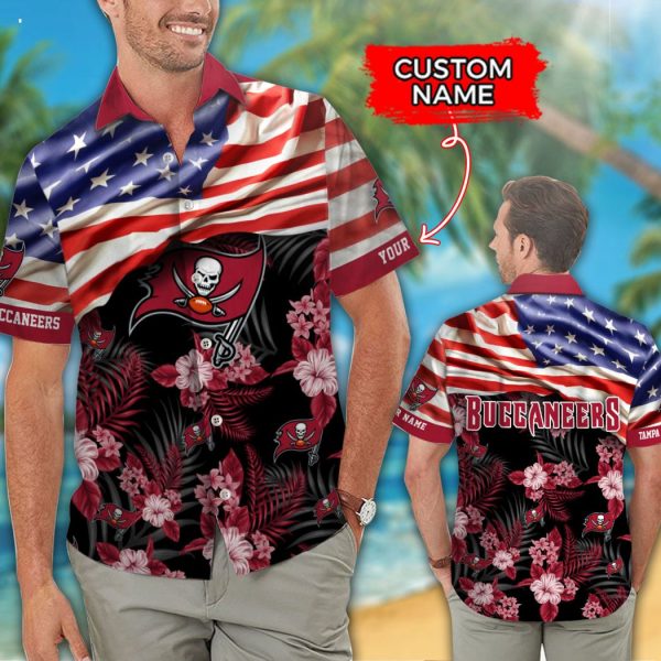 Custom Name NFL Tampa Bay Buccaneers Hawaiian Shirt And Short