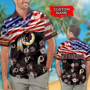 Custom Name NFL Washington Redskins Hawaiian Shirt And Short