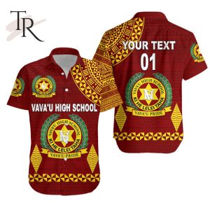 Custom Personalised Tonga Vava’u High School Hawaiian Shirt Simple Style – Maroon