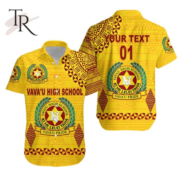 Custom Personalised Tonga Vava’u High School Hawaiian Shirt Simple Style – Yellow