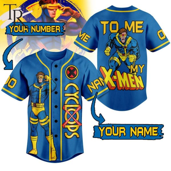 Cyclops To Me My X-Men Custom Baseball Jersey