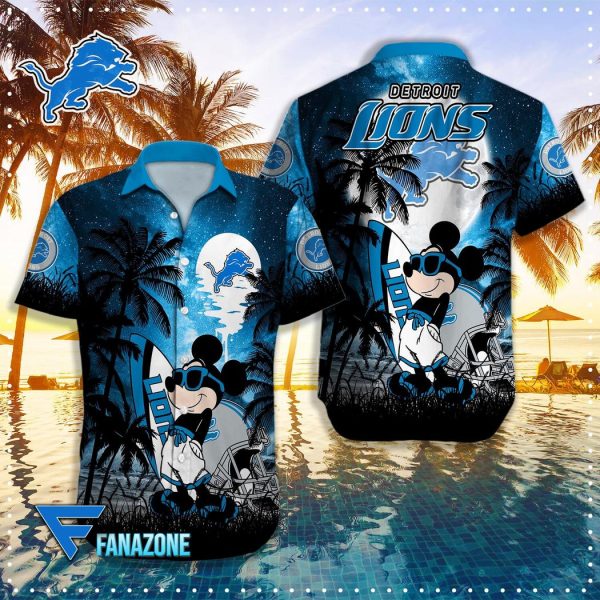 Detroit Lions NFL X Mickey Hawaiian Shirt