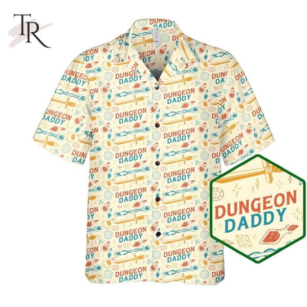 DnD Gift For Dad Dungeon Daddy Aloha Shirt