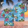 Funny Stitch Surfing Beach Floral Aloha Button Shirt