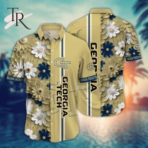 Georgia Tech Yellow Jackets NCAA3 Flower Hawaii Shirt For Fans