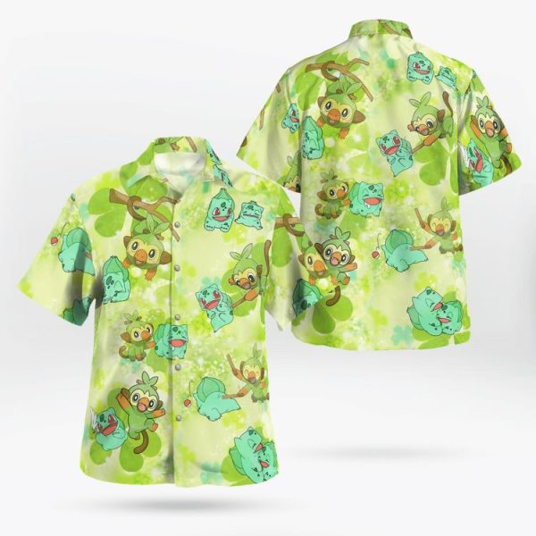 Grookey Bulbasaur Grass Type Hawaii Shirt