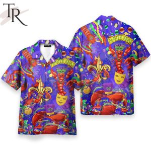 Happy Mardi Gras Shrimps Hawaiian Shirt