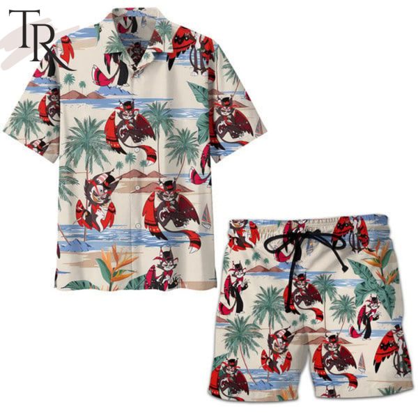 Hazbin Hotel Husk Hawaiian Shirt And Shorts