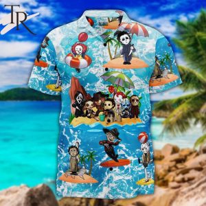 Horror Movie Icons Enjoying Summer Hawaiian Shirt