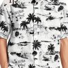 Men’s Aloha Black White Hawaiian Shirt