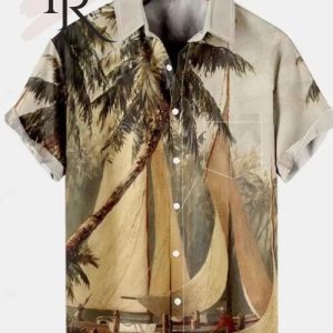 Men’s Gentle Yellow Coconut Hawaiian Shirt