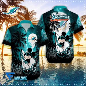 Miami Dolphins NFL X Mickey Hawaiian Shirt