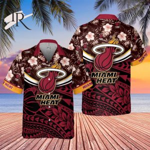 Miami Heat National National Basketball Association 2023 Polynesian Pattern AOP Hawaiian Shirt