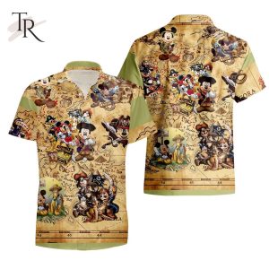 Mickey Treasure Hunting Summer Beach Aloha Shirt