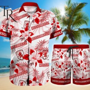 Middlesbrough F.C.  Floral Hawaiian Shirt And Beach Shorts