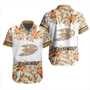 NHL Anaheim Ducks Special Hawaiian Shirt With Design Button