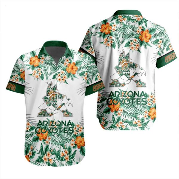 NHL Arizona Coyotes Special Hawaiian Shirt With Design Button