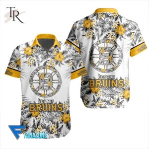 NHL Boston Bruins Coconut Tree Beach Aloha Shirt