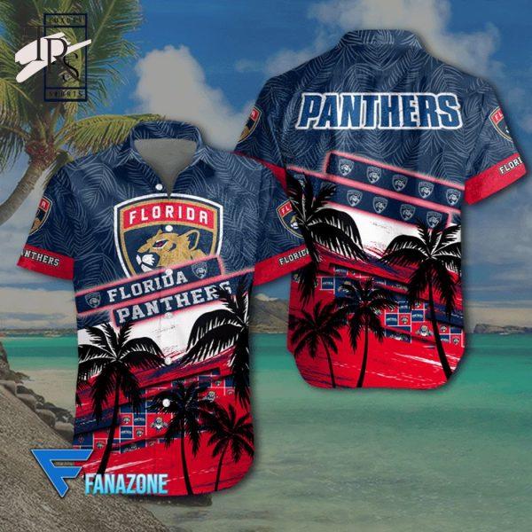 NHL Florida Panthers Coconut Tree Beach Aloha Shirt