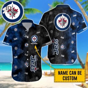 NHL Winnipeg Jets Special Aloha Design Button Shirt