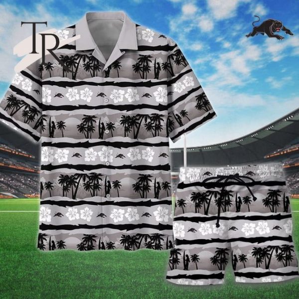 NRL Penrith Panthers Personalized Unisex Hawaiian Shirt And Short Pants For Fan – Limited Edition