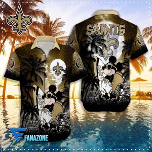 New Orleans Saints NFL X Mickey Hawaiian Shirt