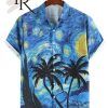 Old Town on Beach Hawaiian Shirt Men Short Sleeve