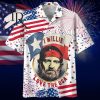 PREMIUM I Willie Love The USA Button Up Hawaiian Shirt