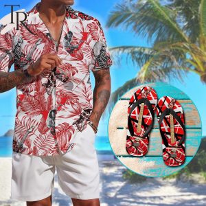 PREMIUM Van Halen Combo Hawaiian Shirt And Flip Flop