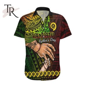 Personalised Father Day Vanuatu Hawaiian Shirt I Love You Dad Reggae Version