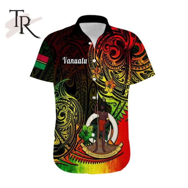 Personalised Vanuatu Hawaiian Shirt Reggae Polynesia Long God Yumi Stanap