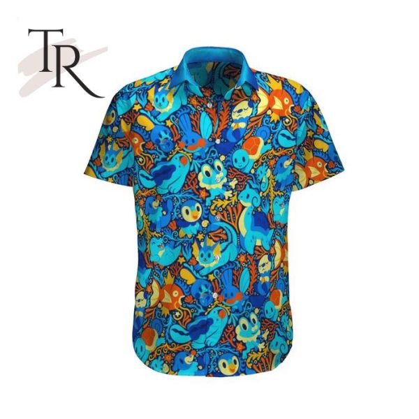 Pokemon Blue Color Hawaii Shirt