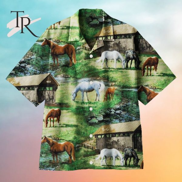 Powerful Racehorse In The Racetrack Universal Hawaiian Shirt