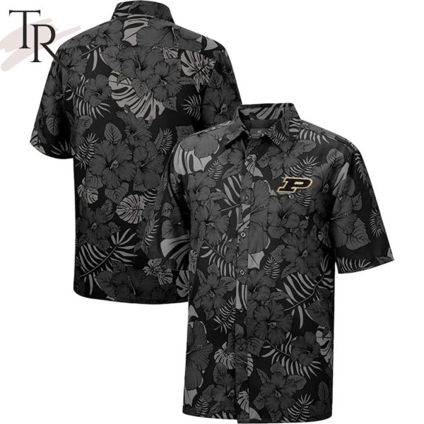 Purdue Boilermakers Colosseum Dude Camp Combo Hawaiian Shirt And Short