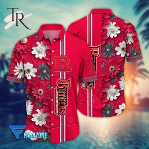 Rutgers Scarlet Knights NCAA3 Flower Hawaii Shirt For Fans