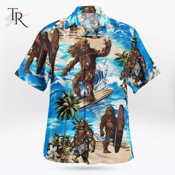 Star Wars Chewbacca Surfing Beach Aloha Shirt